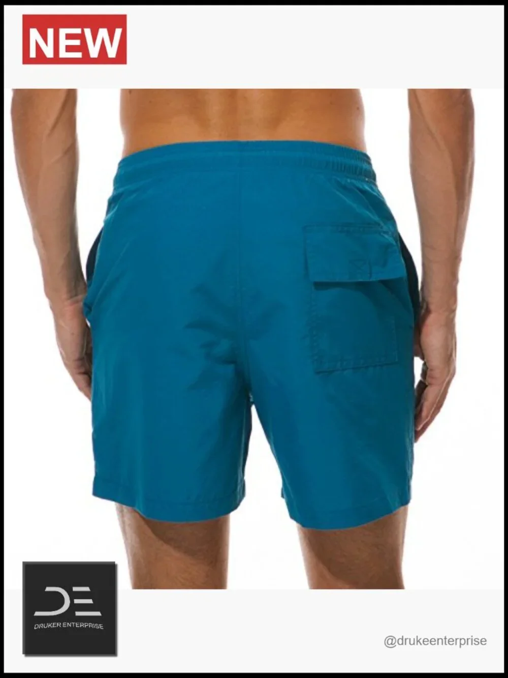 Men's Quick Dry Swim Trunks with Pockets & Mesh Lining, UPF 30